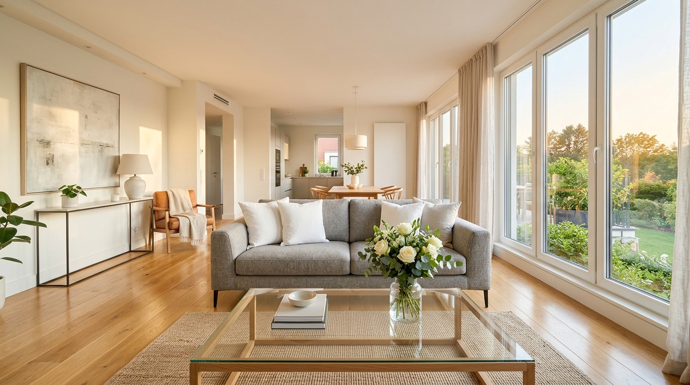 Beautifully cleaned modern living room
